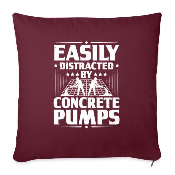 Betonbauer Stahlbetonbauer Ouvrier du béton - Housse de coussin décorative 45 x 45 cm - bordeaux - Devant