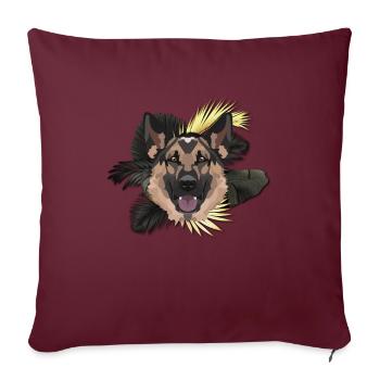 Golden Dog Berger Allemand - Housse de coussin décorative 45 x 45 cm - bordeaux - Devant