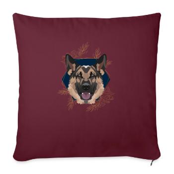 Golden Dog Berger Allemand - Housse de coussin décorative 45 x 45 cm - bordeaux - Devant