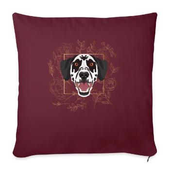 Golden Dog Dalmatien - Housse de coussin décorative 45 x 45 cm - bordeaux - Devant
