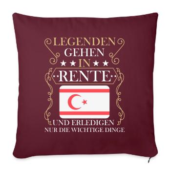 Rentner Rente Rentenbeginn Zypern - Sofakissenbezug 45 x 45 cm - Burgunderrot - Vorne