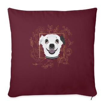 Golden Dog Chihuahua - Housse de coussin décorative 45 x 45 cm - bordeaux - Devant