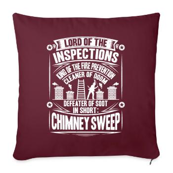 Schornsteinfeger Kaminkehrer Ramoneur - Housse de coussin décorative 45 x 45 cm - bordeaux - Devant