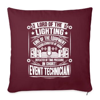 Veranstaltungstechniker Technicien événementiel - Housse de coussin décorative 45 x 45 cm - bordeaux - Devant