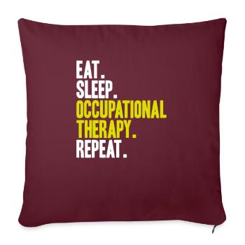 Ergothérapeute Ergotherapeut Ergotherapie - Housse de coussin décorative 45 x 45 cm - bordeaux - Devant