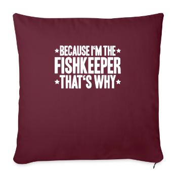 Aquaristique Aquariophile Aquarium Poissons Aquariophile - Housse de coussin décorative 45 x 45 cm - bordeaux - Devant