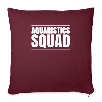 Aquaristique Aquariophile Aquarium Poissons Aquariophile - Housse de coussin décorative 45 x 45 cm - bordeaux - Devant