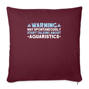 Aquaristique Aquariophile Aquarium Poissons Aquariophile - Housse de coussin décorative 45 x 45 cm - bordeaux - Devant