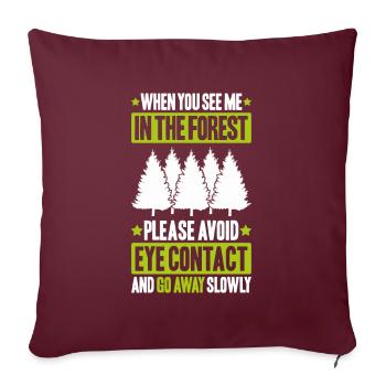 Forestier Forestier Forestier Travailleurs forestiers Forêt - Housse de coussin décorative 45 x 45 cm - bordeaux - Devant
