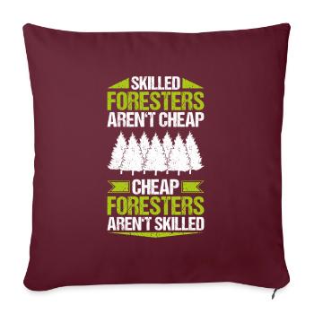 Forestier Forestier Forestier Travailleurs forestiers Forêt - Housse de coussin décorative 45 x 45 cm - bordeaux - Devant