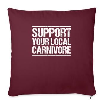 Carnivore Diät Carnivore Ernährung Carnivore Diet - Housse de coussin décorative 45 x 45 cm - bordeaux - Devant