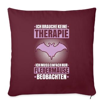 Fledermaus Fledermäuse Bat Bats Fledertier - Sofakissenbezug 45 x 45 cm - Burgunderrot - Vorne