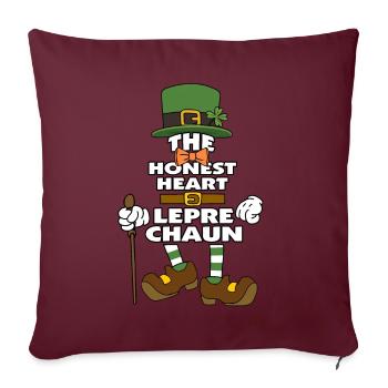 The Honest Heart Leprechaun St Patrick's Day - Sofakissenbezug 45 x 45 cm - Burgunderrot - Vorne