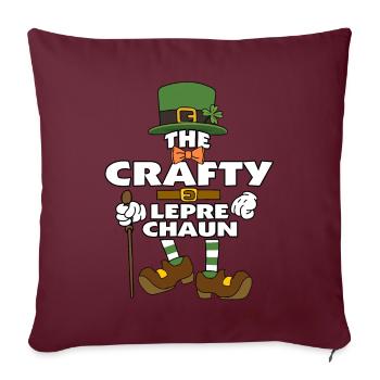 The Crafty Leprechaun St Patrick's Day - Sofakissenbezug 45 x 45 cm - Burgunderrot - Vorne