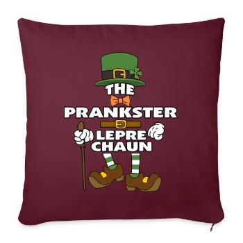 The Prankster Leprechaun St Patrick's Day - Sofakissenbezug 45 x 45 cm - Burgunderrot - Vorne