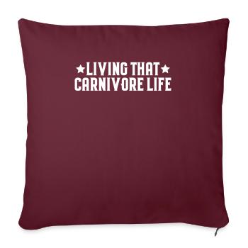 Carnivore Diät Carnivore Ernährung Carnivore Diet - Housse de coussin décorative 45 x 45 cm - bordeaux - Devant