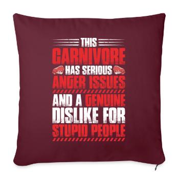 Carnivore Diät Carnivore Ernährung Carnivore Diet - Housse de coussin décorative 45 x 45 cm - bordeaux - Devant