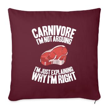 Carnivore Diät Carnivore Ernährung Carnivore Diet - Housse de coussin décorative 45 x 45 cm - bordeaux - Devant