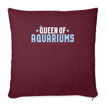Aquaristique Aquariophile Aquarium Poissons Aquariophile - Housse de coussin décorative 45 x 45 cm - bordeaux - Devant