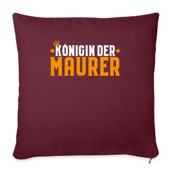 Maurer Maurermeister Mauerwerk Bricklayer Mason - Sofakissenbezug 45 x 45 cm - Burgunderrot - Vorne