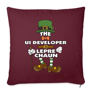 Le développeur Ui Leprechaun St Patrick’s Day - Housse de coussin décorative 45 x 45 cm - bordeaux - Devant