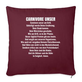 Carnivore Diät Carnivore Ernährung Carnivore Diet - Housse de coussin décorative 45 x 45 cm - bordeaux - Devant