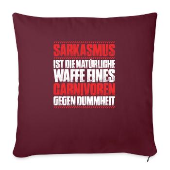 Carnivore Diät Carnivore Ernährung Carnivore Diet - Housse de coussin décorative 45 x 45 cm - bordeaux - Devant