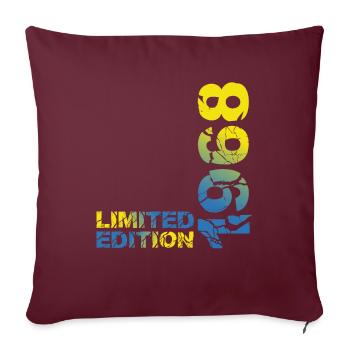 1968 édition limitée anniversaire cadeau femme mari - Housse de coussin décorative 45 x 45 cm - bordeaux - Devant