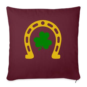 Accessoires de la Saint-Patrick Irlande Shamrock Décoration - Housse de coussin décorative 45 x 45 cm - bordeaux - Devant