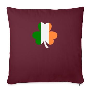Accessoires de la Saint-Patrick Irlande Shamrock Décoration - Housse de coussin décorative 45 x 45 cm - bordeaux - Devant