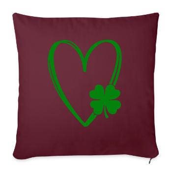 Accessoires de la Saint-Patrick Irlande Shamrock Décoration - Housse de coussin décorative 45 x 45 cm - bordeaux - Devant