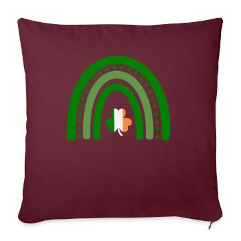 Accessoires de la Saint-Patrick Irlande Shamrock Décoration - Housse de coussin décorative 45 x 45 cm - bordeaux - Devant
