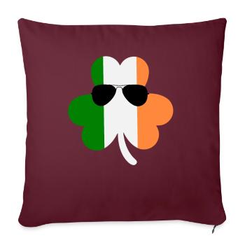 Accessoires de la Saint-Patrick Irlande Shamrock Décoration - Housse de coussin décorative 45 x 45 cm - bordeaux - Devant