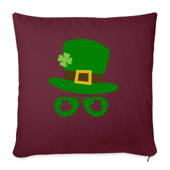 Accessoires de la Saint-Patrick Irlande Shamrock Décoration - Housse de coussin décorative 45 x 45 cm - bordeaux - Devant