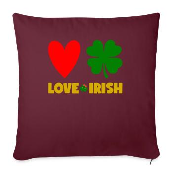 Accessoires de la Saint-Patrick Irlande Shamrock Décoration - Housse de coussin décorative 45 x 45 cm - bordeaux - Devant