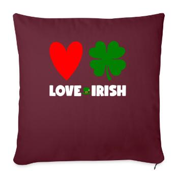 Accessoires de la Saint-Patrick Irlande Shamrock Décoration - Housse de coussin décorative 45 x 45 cm - bordeaux - Devant