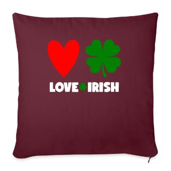 Accessoires de la Saint-Patrick Irlande Shamrock Décoration - Housse de coussin décorative 45 x 45 cm - bordeaux - Devant