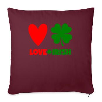 Accessoires de la Saint-Patrick Irlande Shamrock Décoration - Housse de coussin décorative 45 x 45 cm - bordeaux - Devant