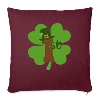 Accessoires de la Saint-Patrick Irlande Shamrock Décoration - Housse de coussin décorative 45 x 45 cm - bordeaux - Devant