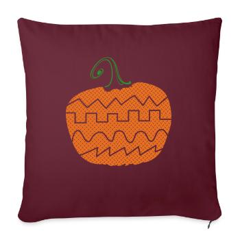Synthesizer Kürbis Halloween Synth - Sofakissenbezug 45 x 45 cm - Burgunderrot - Vorne