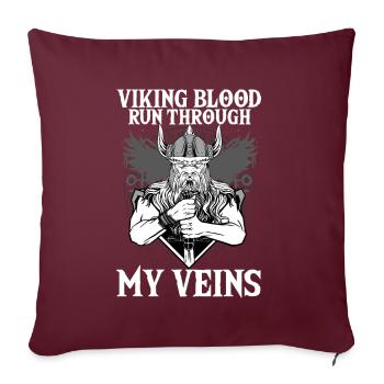 LE SANG VIKING COULE DANS MES VEINES I Walhalla - Housse de coussin décorative 45 x 45 cm - bordeaux - Devant