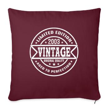 2003 Vintage Original 2003 Geburtstagsgeschenk - Sofakissenbezug 45 x 45 cm - Burgunderrot - Vorne