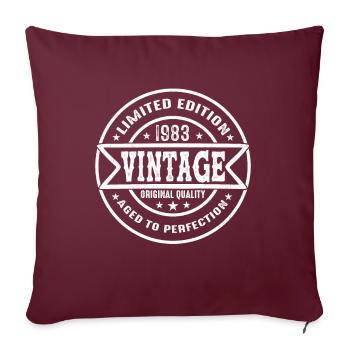 1983 Vintage Original 1983 Cadeau D'anniversaire - Housse de coussin décorative 45 x 45 cm - bordeaux - Devant