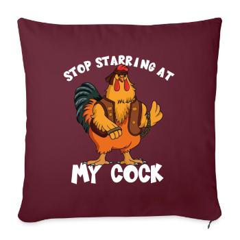 Arrête de jouer à ma bite I Farmer Farmer Funny - Housse de coussin décorative 45 x 45 cm - bordeaux - Devant