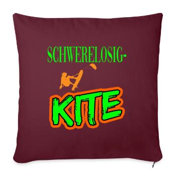 Schwerelosigkeit Kitesurfen Kiten für Kiter - Sofakissenbezug 45 x 45 cm - Burgunderrot - Vorne