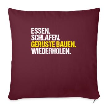 Gerüstbauer Gerüstbau Gerüstmonteur Scaffolder - Sofakissenbezug 45 x 45 cm - Burgunderrot - Vorne