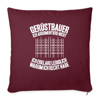 Gerüstbauer Gerüstbau Gerüstmonteur Scaffolder - Sofakissenbezug 45 x 45 cm - Burgunderrot - Vorne