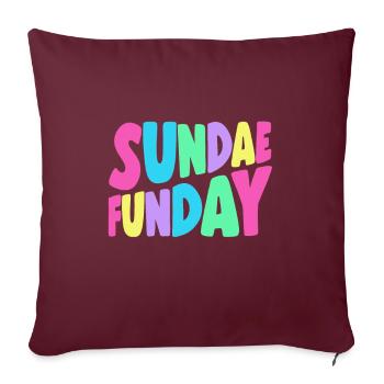 Sundae Funday Gelato Dessert Popsicle Gift Idea - Sofakissenbezug 45 x 45 cm - Burgunderrot - Vorne