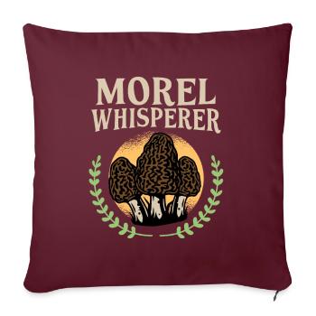 Morel Whisperer I Funny Schwammerlsucher Pilze - Sofakissenbezug 45 x 45 cm - Burgunderrot - Vorne