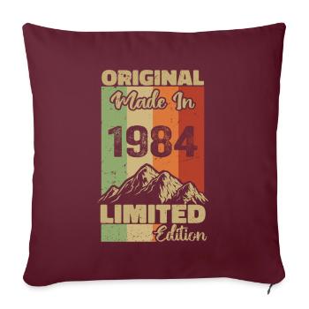 1984 Original - Made in 1984 - Limited Edition - Sofakissenbezug 45 x 45 cm - Burgunderrot - Vorne